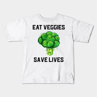 Eat Veggies Save Lives Kids T-Shirt